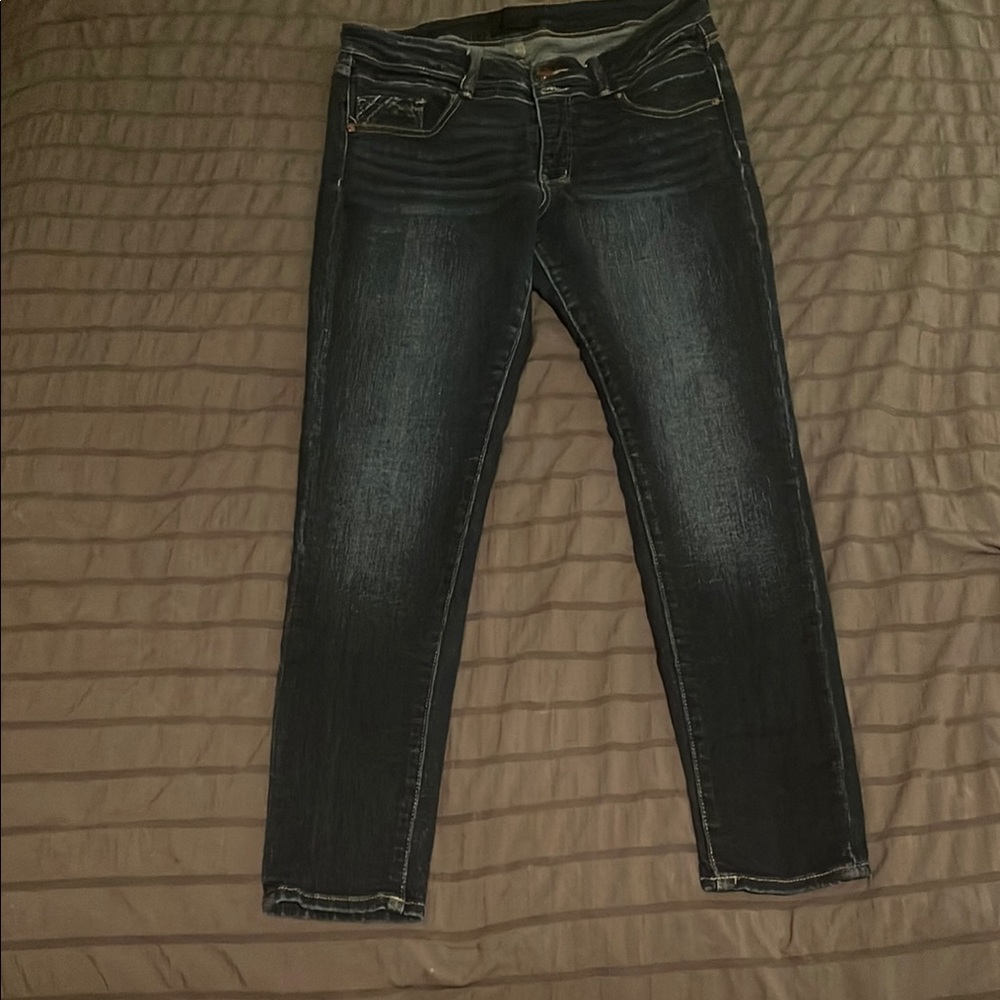 Blue Skinny Jeans with Medium Wash and Classic Design